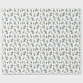 Evergreen Pine Branches en Pinecone Kerstmis Cadeaupapier (Vlak)
