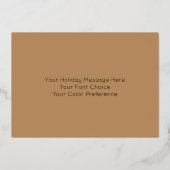 Evergreen Pine Cones Season's Groeten Rustiek Folie Feestdagenkaart (Achterkant)