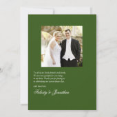 Evergreen Pine en Holly Winter Wedding Bedankkaart (Achterkant)