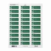 Evergreen Pine Green | Terugkeeradres feestdag Etiket (Full Sheet)