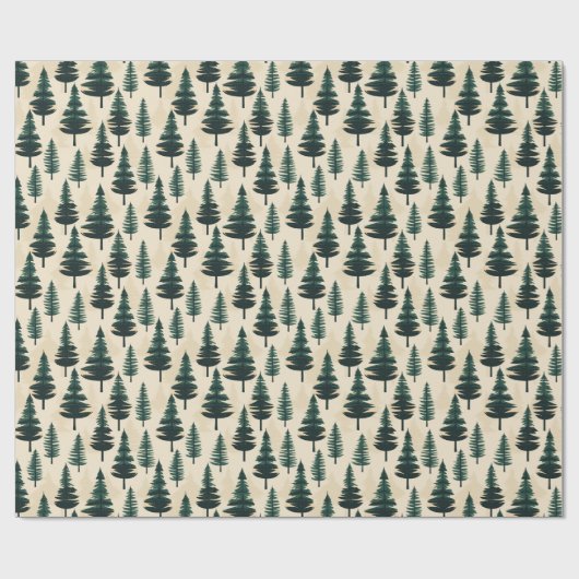 Evergreen Pine in donkergroen en beige Cadeaupapier (Vlak)