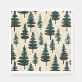 Evergreen Pine in donkergroen en beige Servet (Voorkant)