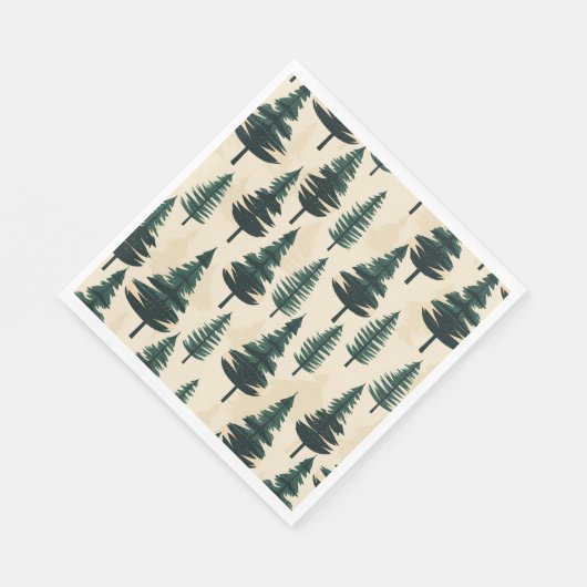 Evergreen Pine in donkergroen en beige Servet (Hoek)