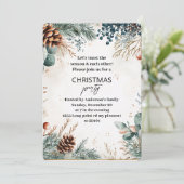 Evergreen Pine kerstfeest Kaart (Staand voorkant)