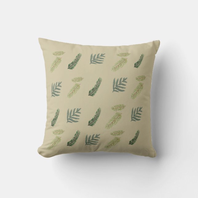 : Evergreen Pine Leaves Accent Pillow Kussen (Voorkant)