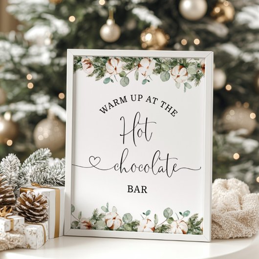 Evergreen pine Opwarmen bij de Hot Chocolate bar Poster