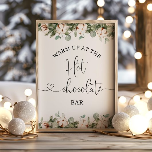Evergreen pine Opwarmen bij de Hot Chocolate bar Poster
