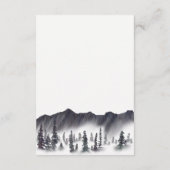 Evergreen Pine Tree Mountains Eenvoudige bruiloft Informatiekaartje (Achterkant)