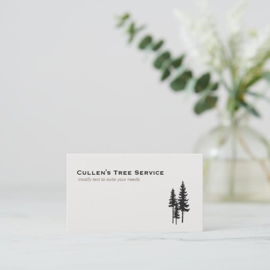 Evergreen Pine Trees-Natuur en landschapsontwerp Visitekaartje (Staand voorkant)