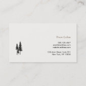 Evergreen Pine Trees-Natuur en landschapsontwerp Visitekaartje (Achterkant)