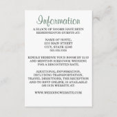 Evergreen Pine Wedding Informatiekaartje (Voorkant)
