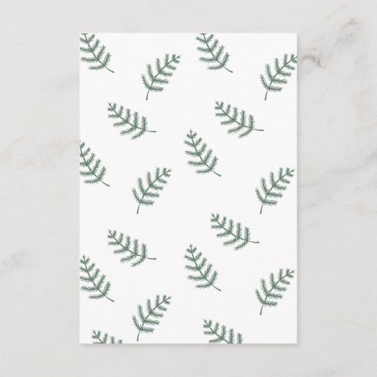 Evergreen Pine Wedding Informatiekaartje (Achterkant)