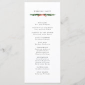 Evergreen Pine Wreath Wedding Ceremony Program Programmakaart (Achterkant)