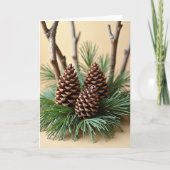 Evergreen Pinecone Card Kaart (Voorkant)