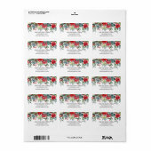 Evergreen Pinecone Floral-kerstadres Etiket (Full Sheet)