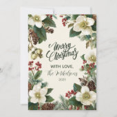 Evergreen Pinecone Holiday Celebration Feestdagenkaart (Voorkant)