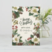 Evergreen Pinecone Holiday Celebration Feestdagenkaart (Staand voorkant)