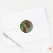 Evergreen Pinecone Sla de datum bruiloft Sticker (Envelop)