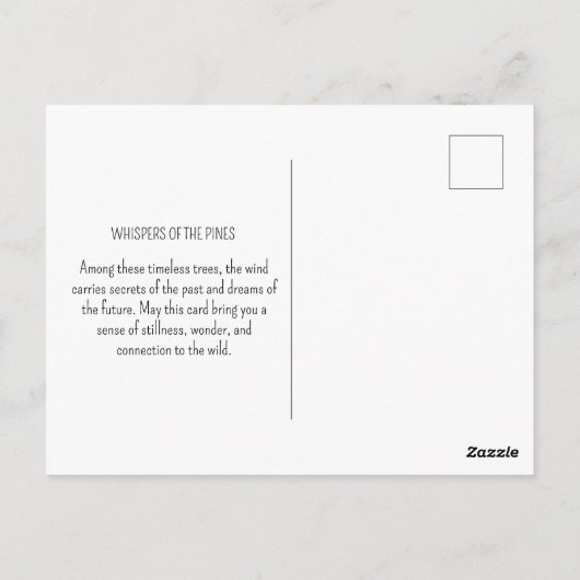 Evergreen Pines  Natuur boslandschap Briefkaart (Achterkant)