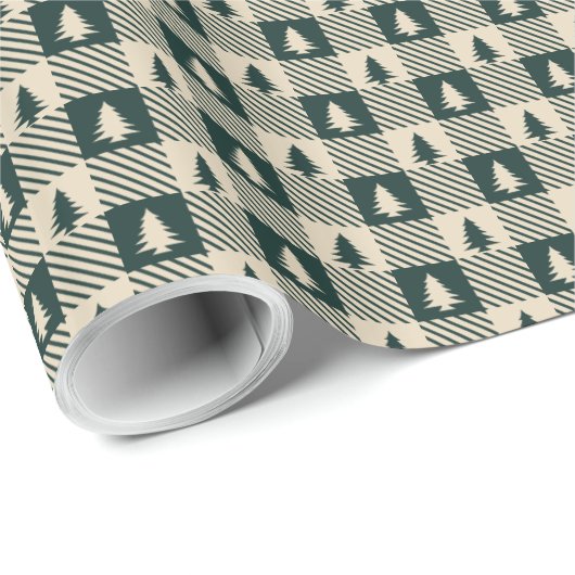 Evergreen plaid cadeaupapier (Rol Hoek)