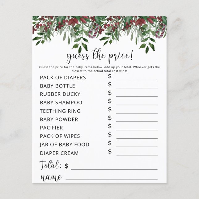 Evergreen Price Raad Game (Voorkant)