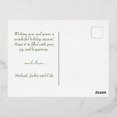 Evergreen Pure JOY Folie Feestdagen Briefkaart (Achterkant)