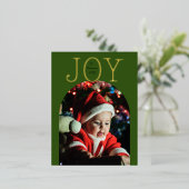 Evergreen Pure JOY Folie Feestdagen Briefkaart (Staand Voorkant)