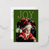 Evergreen Pure JOY Folie Feestdagen Briefkaart (Voorkant / Achterkant)