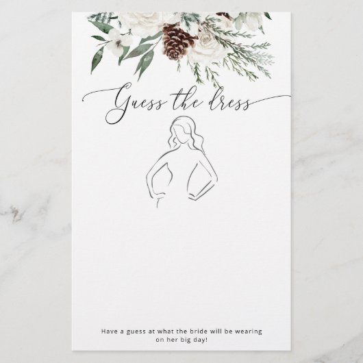 Evergreen Raad het bruidsjurk bruidsfeest spel (Voorkant)