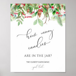 Evergreen raad hoeveel Snoepjes er in de pot zitte Poster