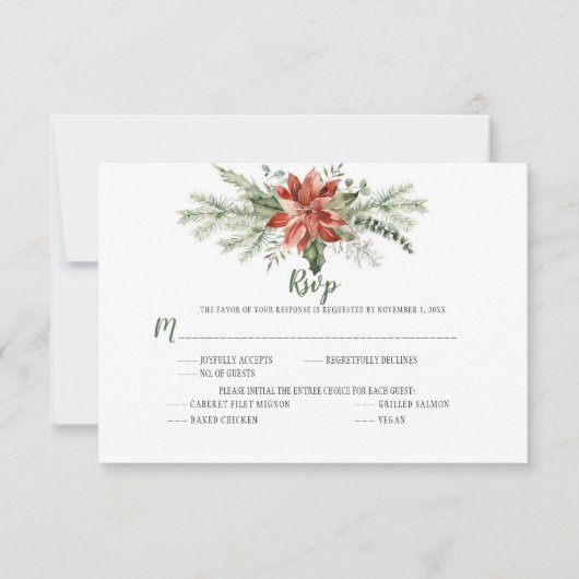 Evergreen Red Poinsettia Garland kerstaP RSVP (Voorkant)