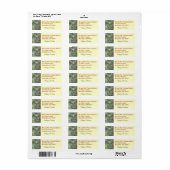 Evergreen retouradreslabel etiket (Full Sheet)