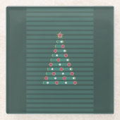 Evergreen Rhythm Glazen Onderzetter (Voorkant)