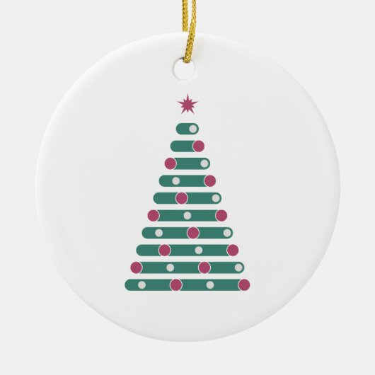 Evergreen Rhythm Keramisch Ornament (Voorkant)