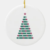Evergreen Rhythm Keramisch Ornament (Achterkant)