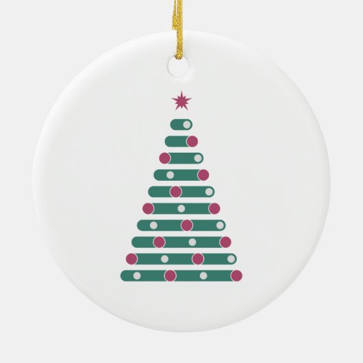 Evergreen Rhythm Keramisch Ornament (Achterkant)