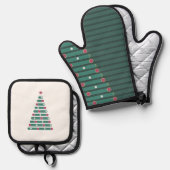 Evergreen Rhythm Ovenwant & Pannenlap Set (Voorkant / Achterkant)