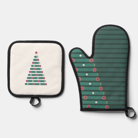 Evergreen Ritme Ovenwant & Pannenlap Set (Voorkant)