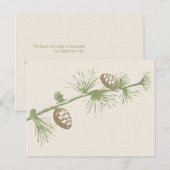 Evergreen RSVP-Briefkaart Uitnodiging Briefkaart (Voorkant / Achterkant)