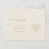 Evergreen RSVP-Briefkaart Uitnodiging Briefkaart (Achterkant)