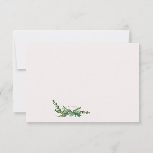 Evergreen RSVP-kaarten Kaart (Achterkant)