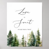 Evergreen rustiek Liefde is zoet neem een traktati Poster (Voorkant)