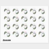 Evergreen Santa baby shower Ronde Sticker (Vel)