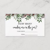 Evergreen schat hoeveel snoepjes informatiekaartje (Voorkant)