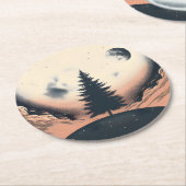 Evergreen Serenity Ronde Kartonnen Onderzetter (Gebogen)