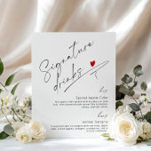 Evergreen Signature drink winterbruiloft Poster