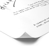 Evergreen Signature drink winterbruiloft Poster (Hoek)