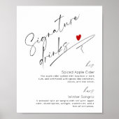 Evergreen Signature drink winterbruiloft Poster (Voorkant)