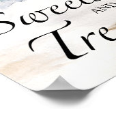 Evergreen snoepjes en behandelde baby shower poster (Hoek)