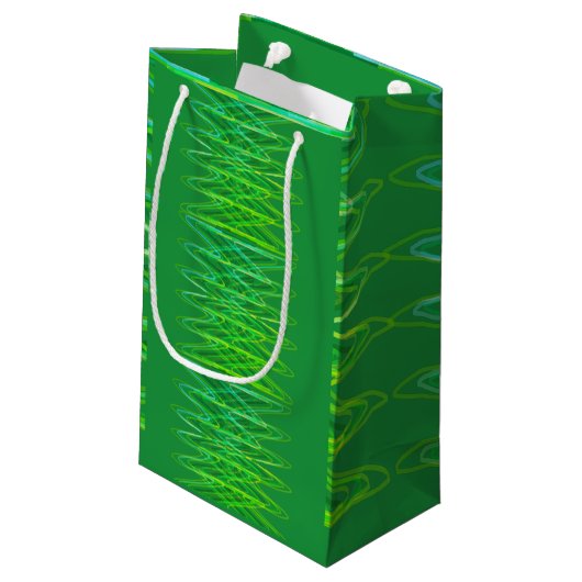 Evergreen Spiral Gift Bag Klein Cadeauzakje (Achterkant Gekanteld)